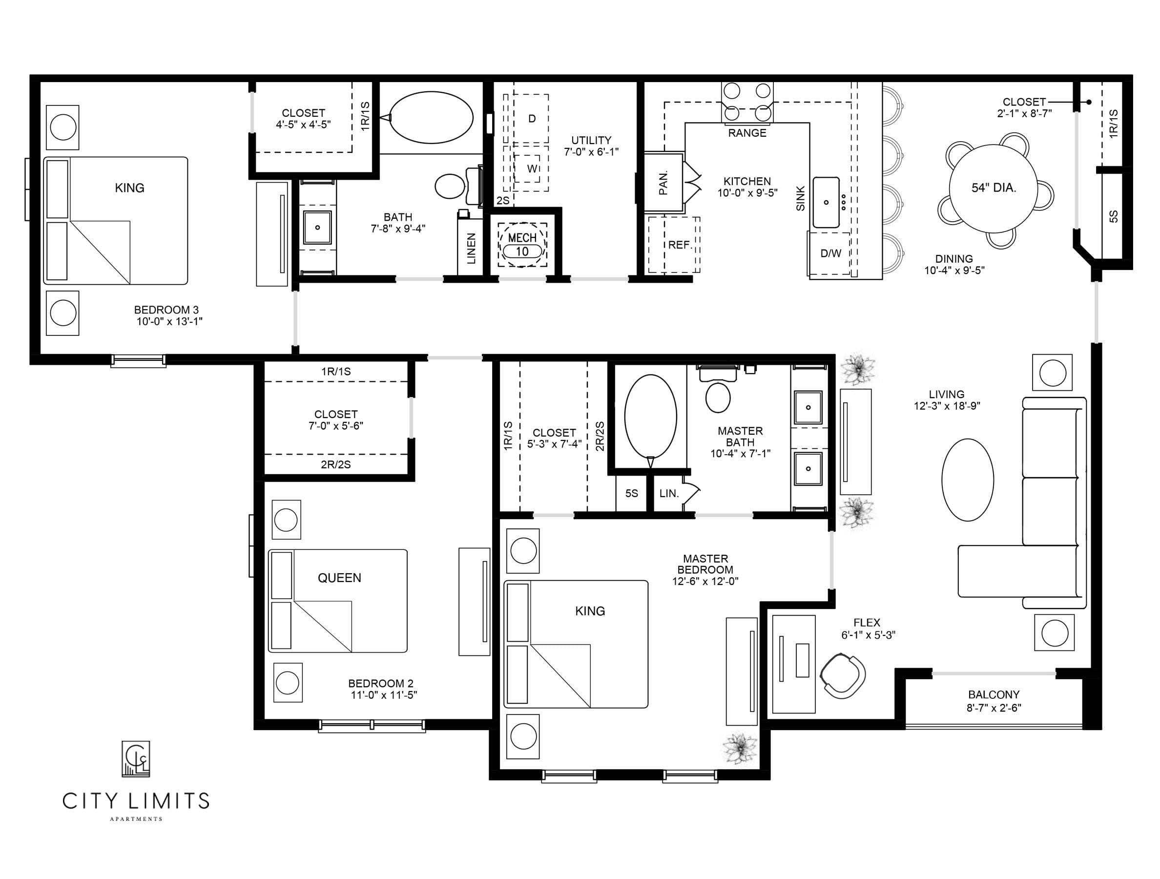 3B floor plan